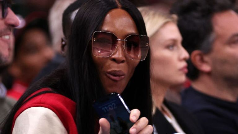 Naomi Campbell sat courtside as the Bulls got the win 