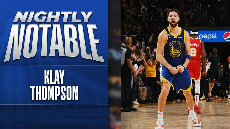 Klay Thompson scores 54 points (image from NBA hub)
