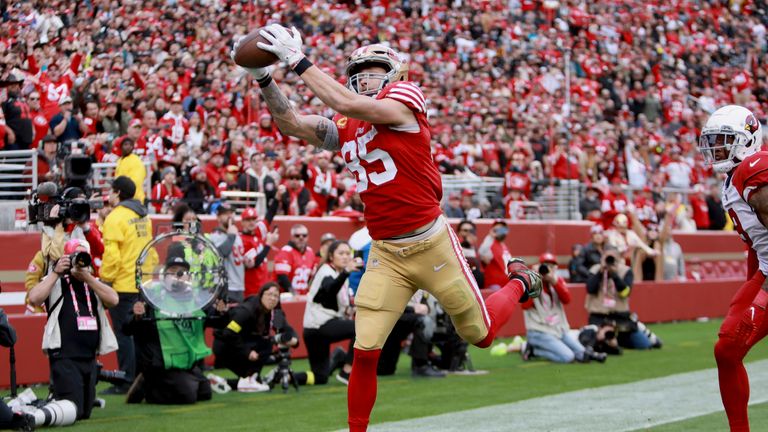 George Kittle toasts Isaiah Simmons for epic toe-drag touchdown