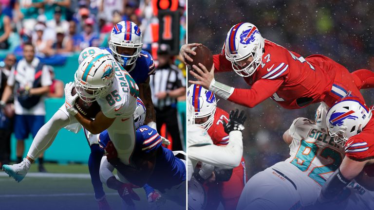 The Bills and the Dolphins went head-to-head in two classic matches in 2022 - watch the best of the action ahead of their playoff matchup on Sunday!