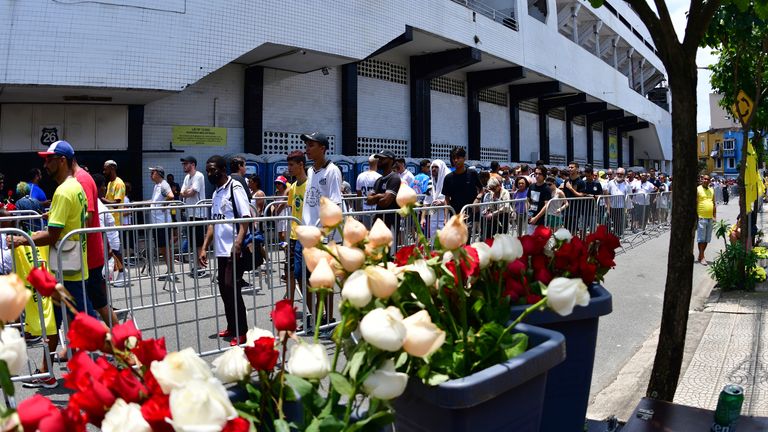 Fans queue to pay their respects to Pele