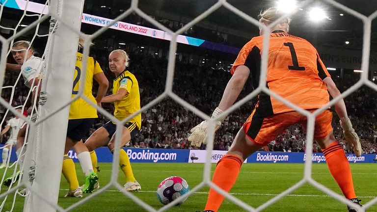 Russo pulled off a stunning backheeled finish in England&#39;s Euros semi-final win over Sweden
