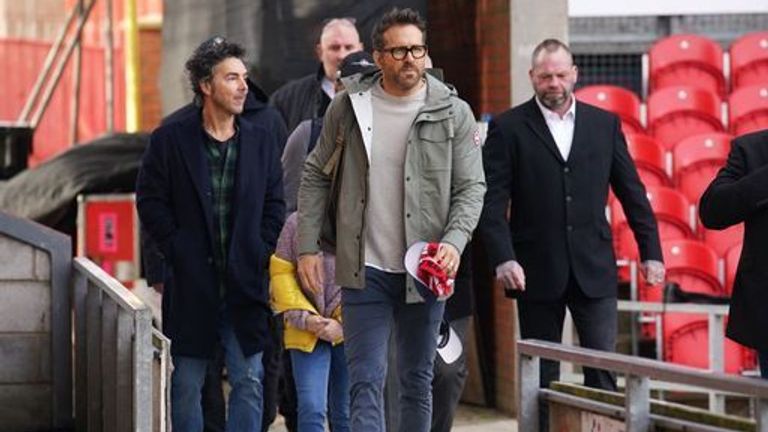 Wrexham co-owner Ryan Reynolds was in attendance at the Racecourse Ground