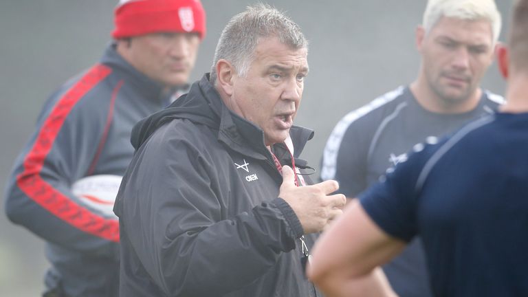 England head coach Shaun Wane provided Andy Last with some valuable coaching insights