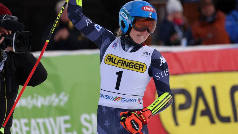 Shiffrin is now four World Cup victories short of Ingemar Stenmark's overall record of 86 