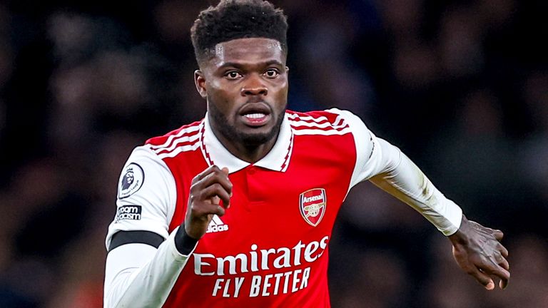 Thomas Partey beraksi saat pertandingan Premier League di Stadion Emirates, London.  Tanggal pengambilan gambar: Senin 26 Desember 2022.