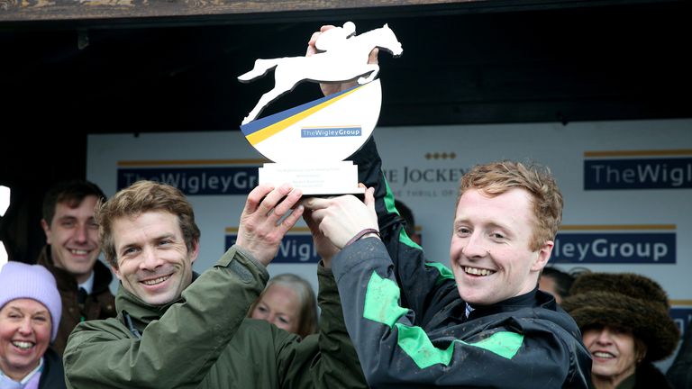 Sam Thomas and Stan Sheppard hold aloft the Classic Chase trophy