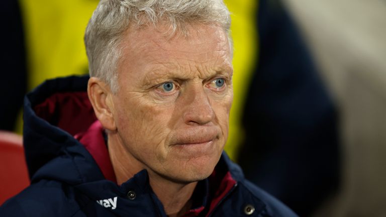 West Ham's manager David Moyes was not impressed with the Brentford pitch