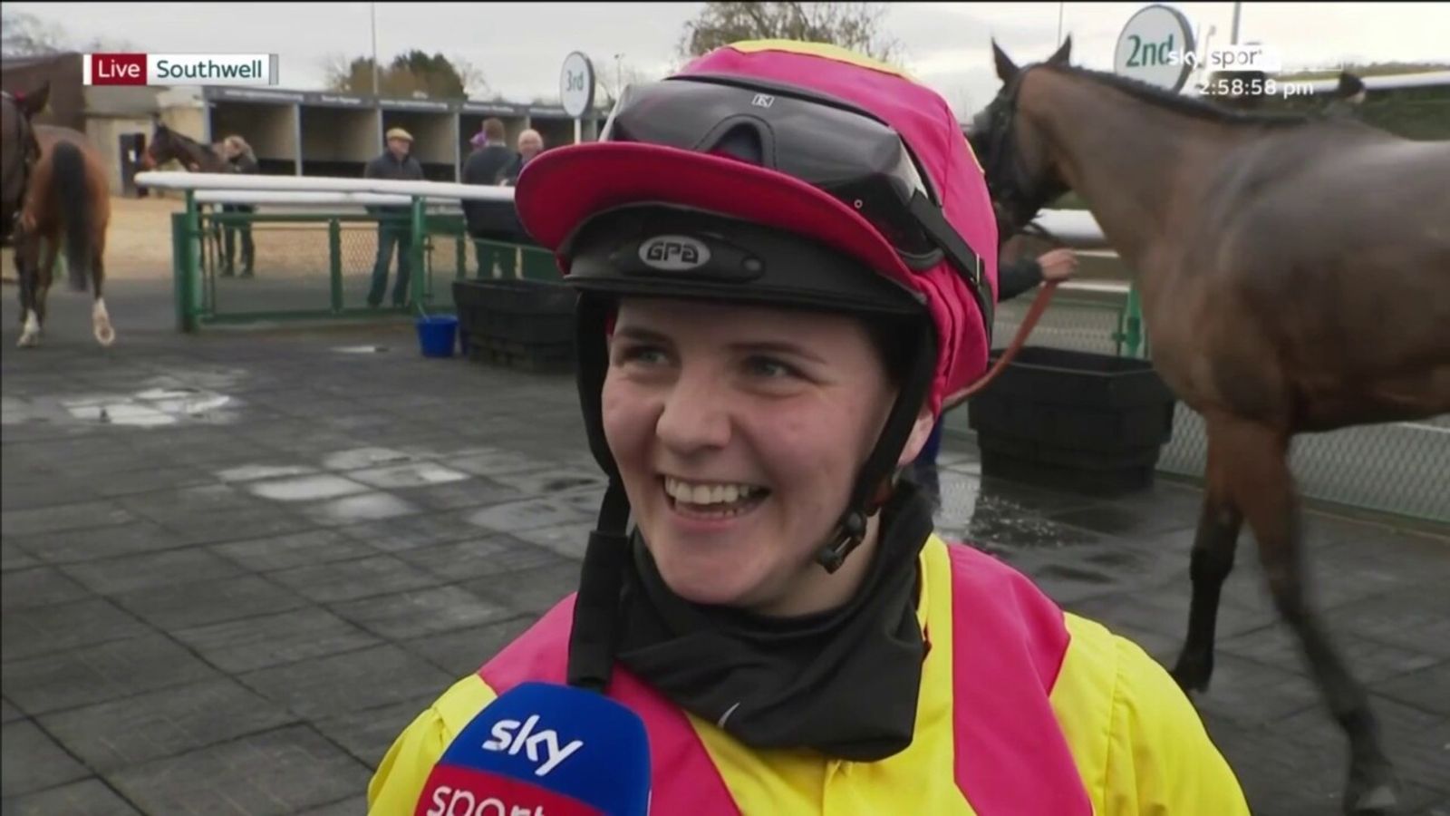 Jockey Laura Pearson wins for first time at Southwell after returning
