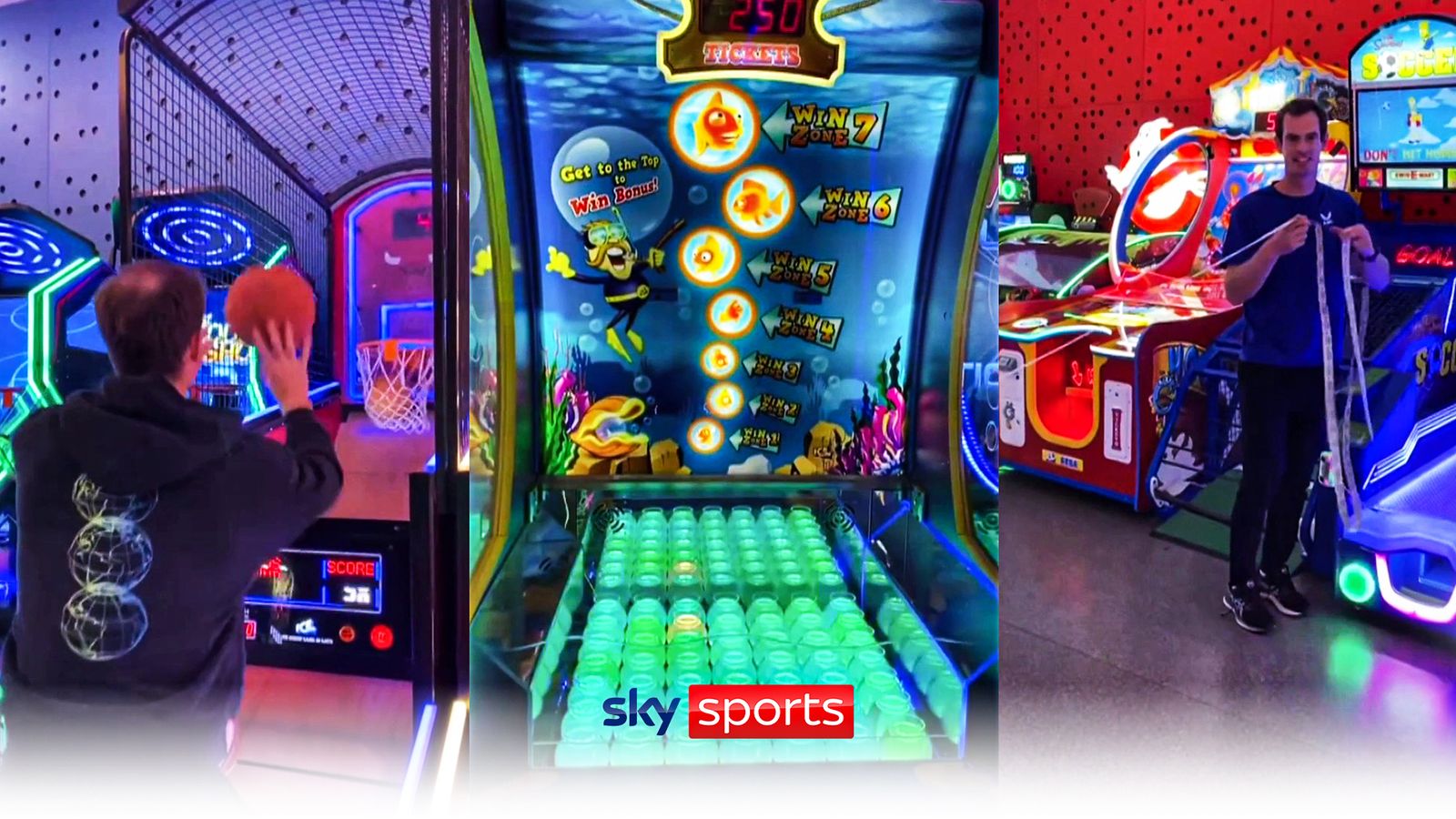 Andy Murray smashes record at Qatar arcade for 'throwing ping pong