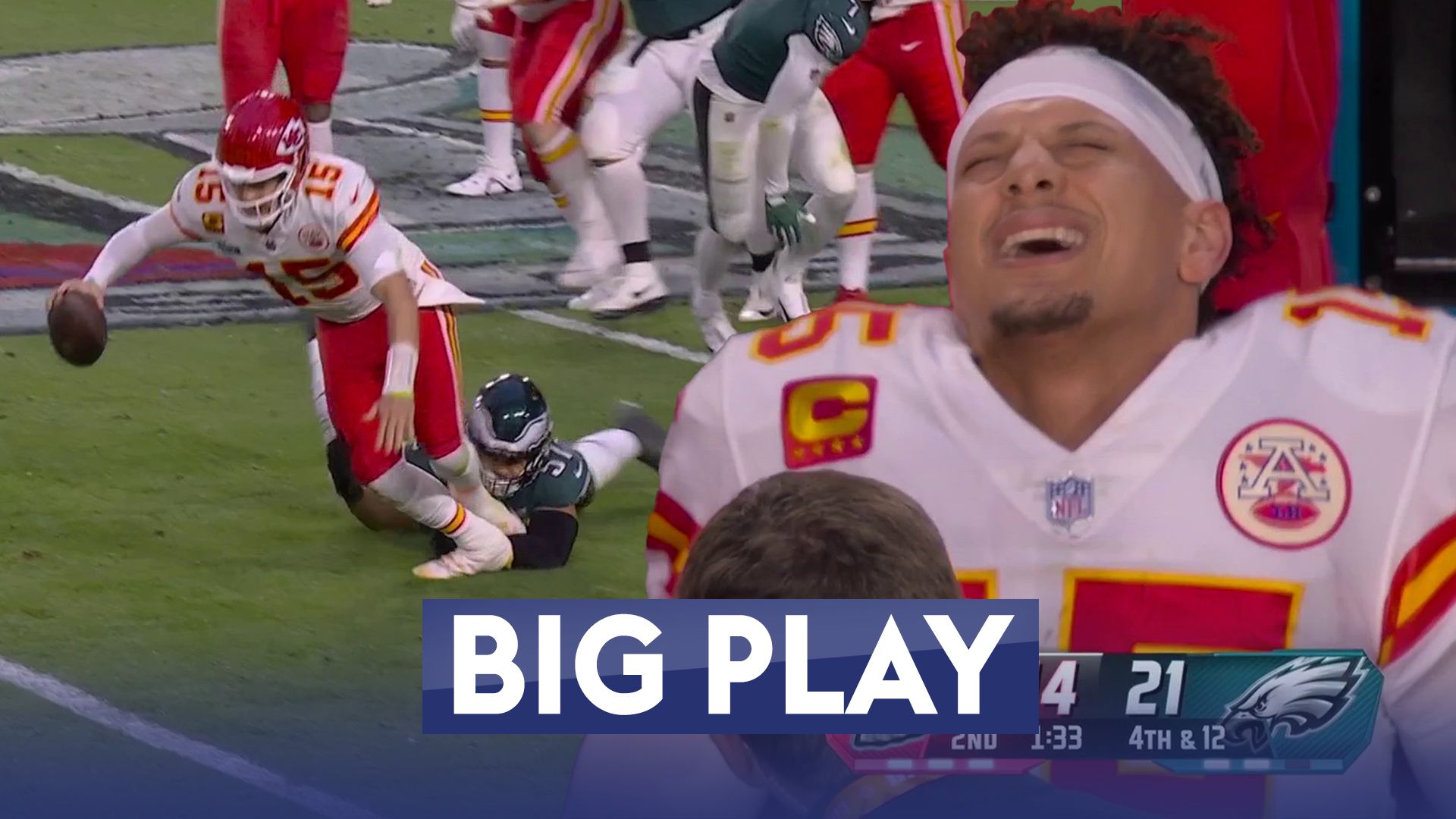 Mahomes ankle injury aggravated in Edwards tackle