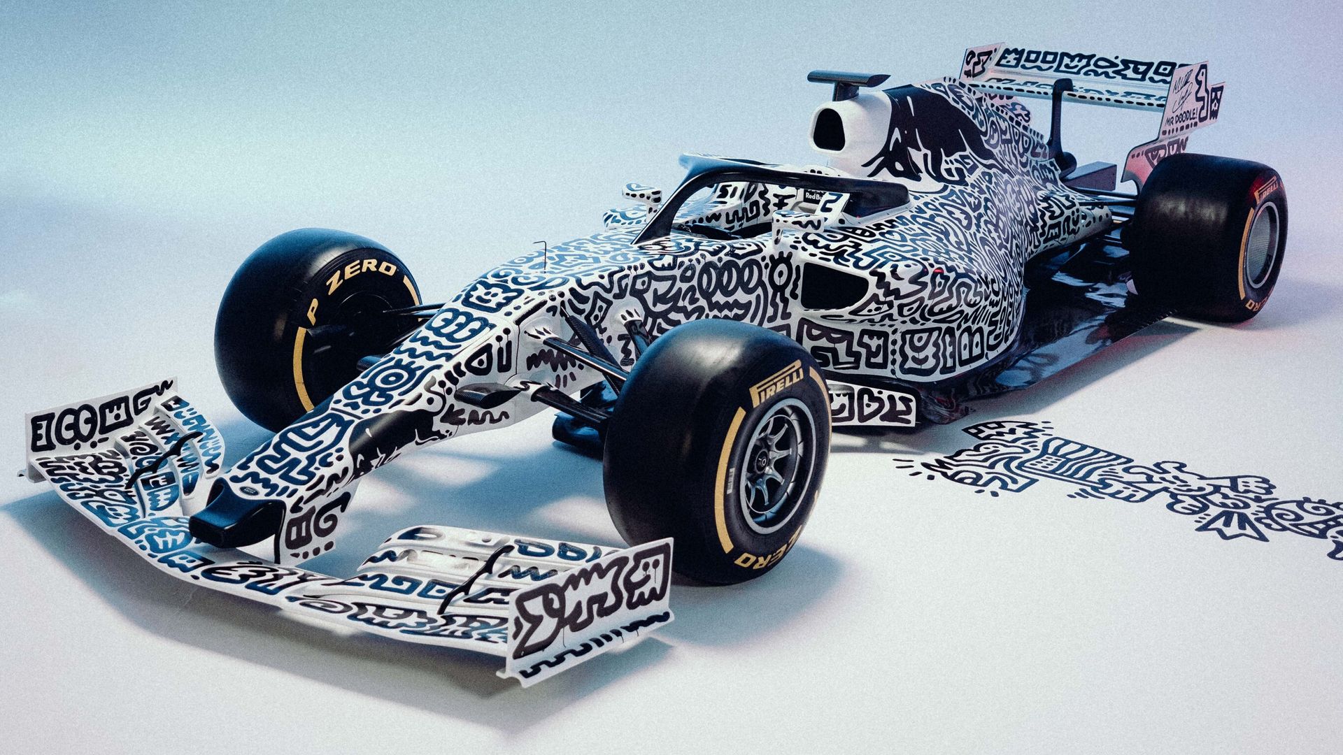 Doodle Bull: F1 champions collaborate with artist for charity auction 