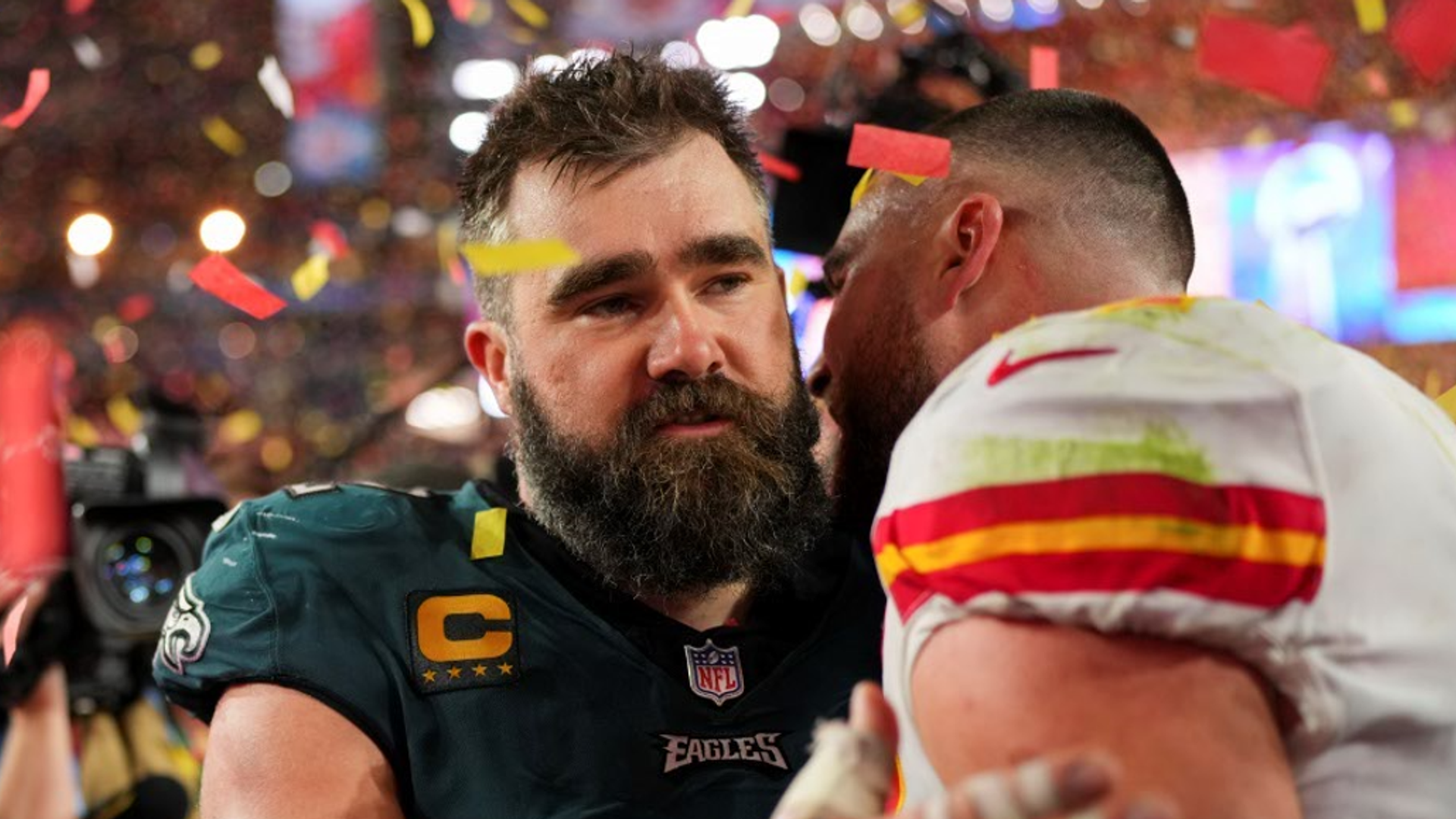Travis Kelce beats brother Jason in Super Bowl LVII: 'I love him'