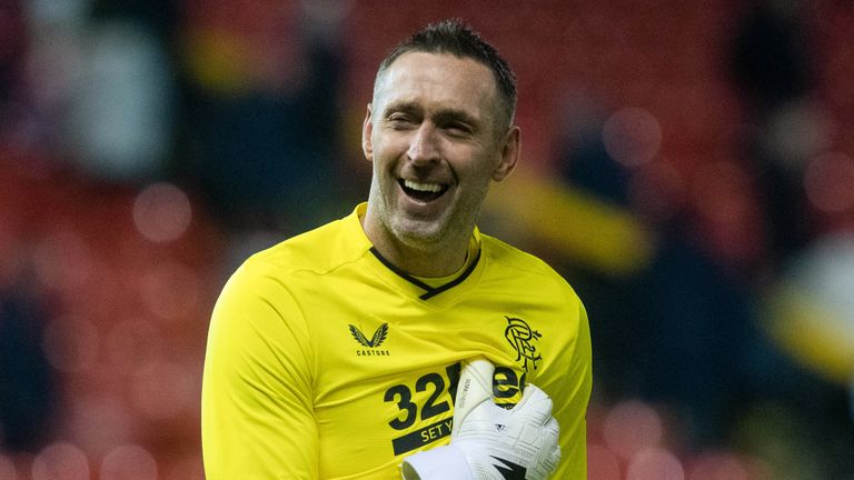 ABERDEEN, SCOTLAND - DECEMBER 20: Rangers' Allan McGregor at full time during a cinch Premiership match between Aberdeen and Rangers at Pittodrie, on December 20, 2022, in Aberdeen, Scotland.  (Photo by Craig Foy / SNS Group)