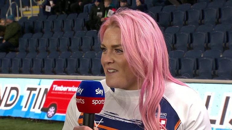 Leeds Rhinos&#39; Amy Hardcastle reveals how women&#39;s rugby league has grown since the World Cup.