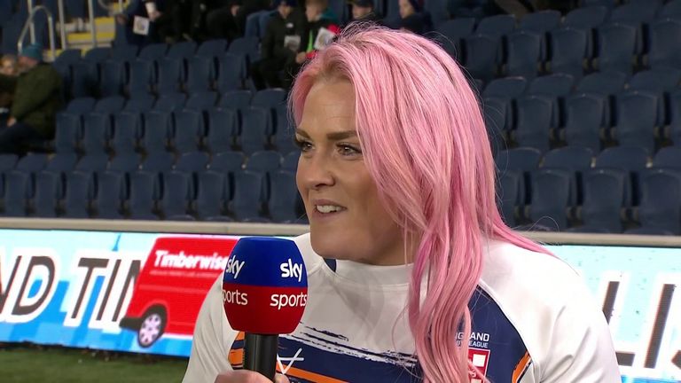 Leeds Rhinos' Amy Hardcastle reveals how women's rugby league has grown since the World Cup.