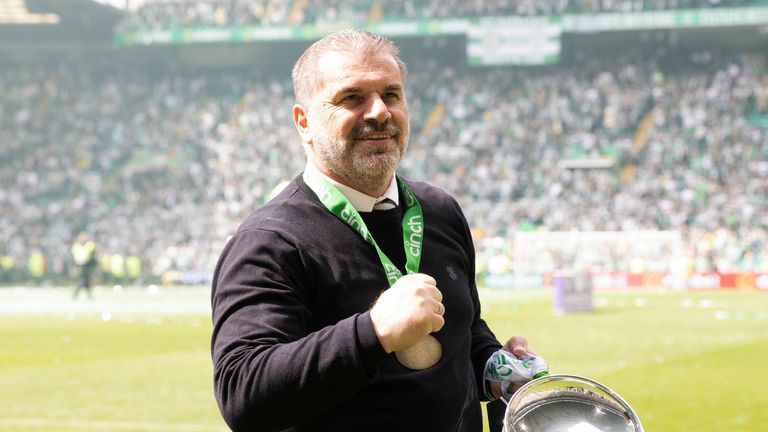 Ange Postecoglou won the Scottish Premiership in his first season at Celtic