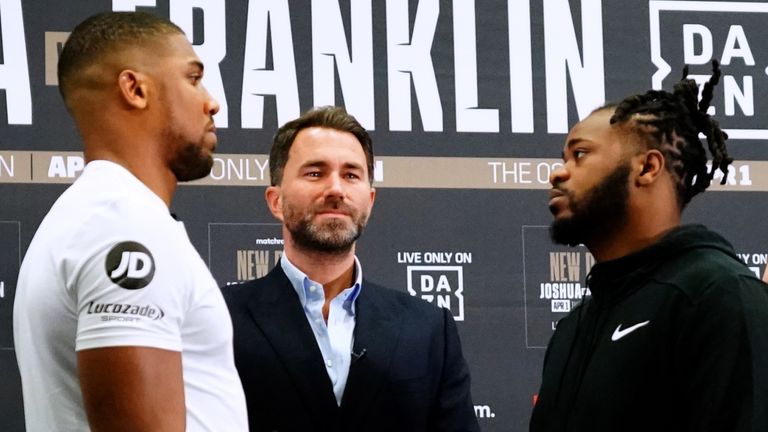 Joshua faces off with Franklin to announce their April 1 bout
