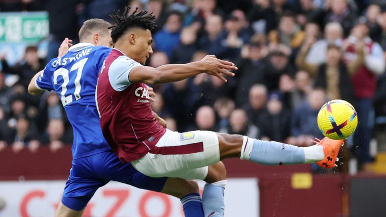 Ollie Watkins fires Aston Villa in front against Leicester