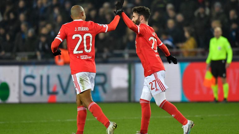 Club Brugge 0-2 Benfica: Joao Mario and David Neres secure comfortable  first-leg away win for Portuguese visitors, Football News