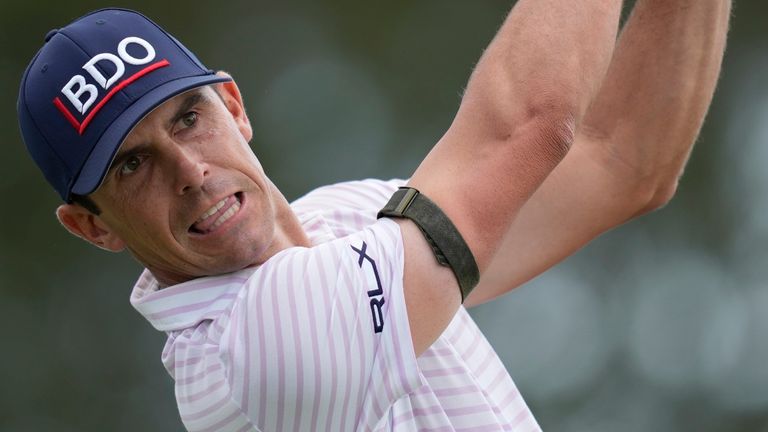 Billy Horschel tees off on the fifth hole in the first round of the Honda Classic golf tournament, Thursday, Feb. 23, 2023, in Palm Beach Gardens, Fla. (AP Photo/Rebecca Blackwell) 