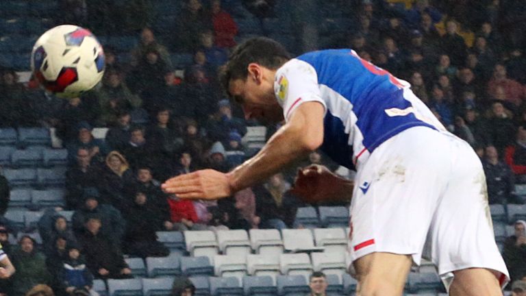 Daniel Ayala stoops to head home Blackburn's 89th-minute winner against Swansea