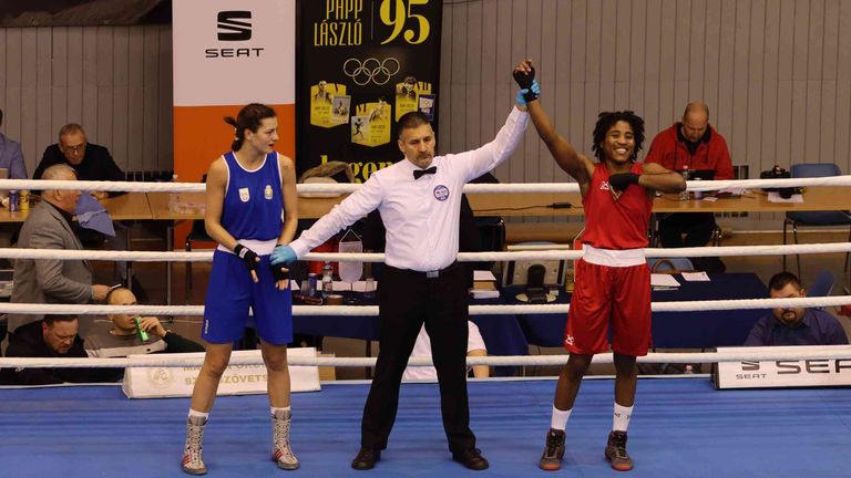 Cindy Ngamba takes crucial international victory (Photo: GB Boxing)