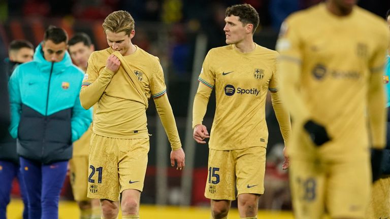 Frenkie De Jong suffered defeat at Old Trafford