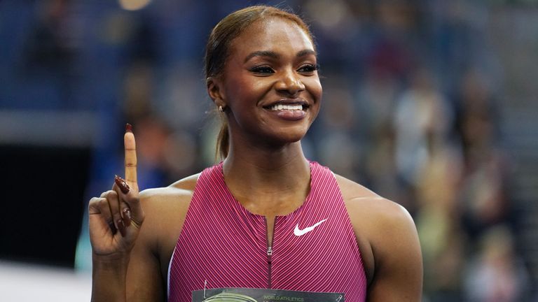 Dina Asher-Smith celebrated a new British 60m record 