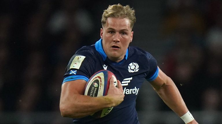 Duhan van der Merwe ran in two tries for Scotland against England