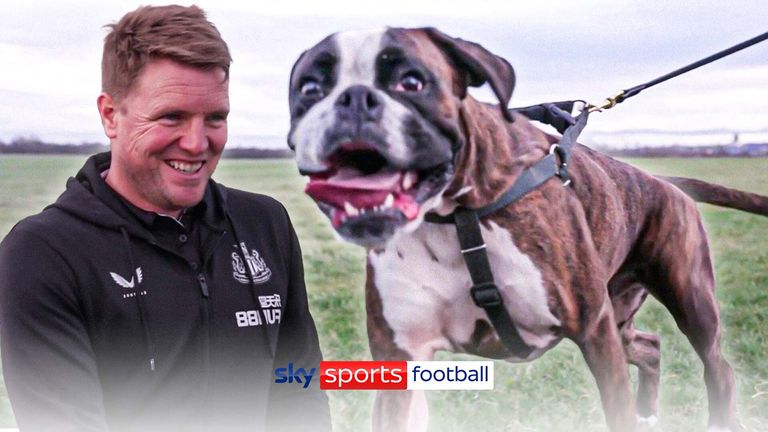 Newcastle manager Eddie Howe reveals how his team are feeling ahead of the Carabao Cup final while on a walk with his dog.