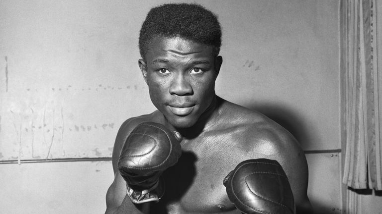 World welter-weight champion Emile Griffith from the USA, who is due to fight British lightweight champion Dave Charnley at Wembley.