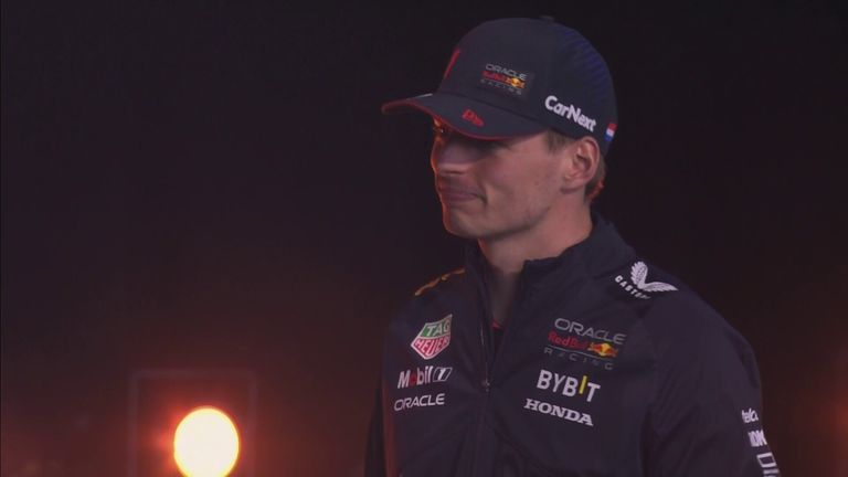 Max Verstappen at Red Bull launch