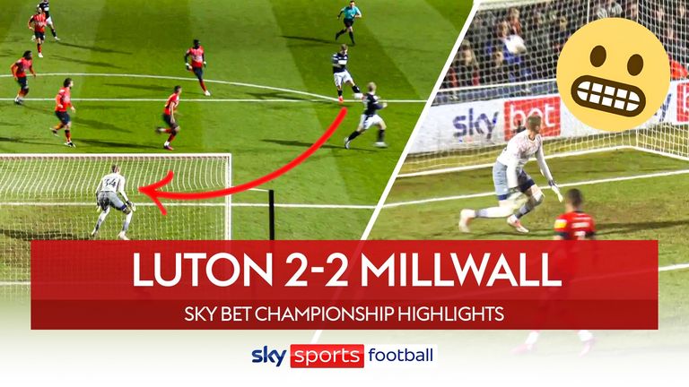 Highlights of the Sky Bet Championship match between Luton Town and Millwall.