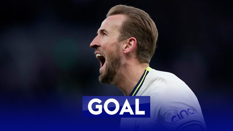 Harry Kane scores his 267th goal for Tottenham, becoming the club&#39;s all-time leading goal-scorer.