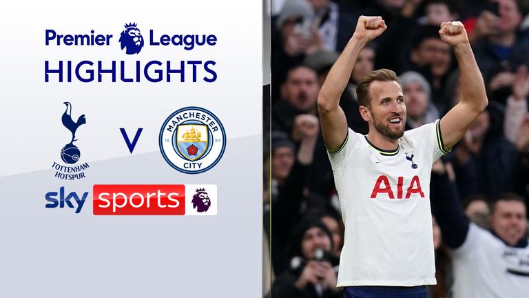 Highlights of Tottenham against Manchester City in the Premier League.