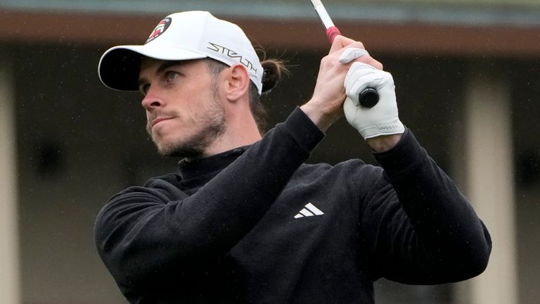 Gareth Bale impressed during the third round of the AT&T Pebble Beach ProAm, including with a superb putt at the 13th hole.