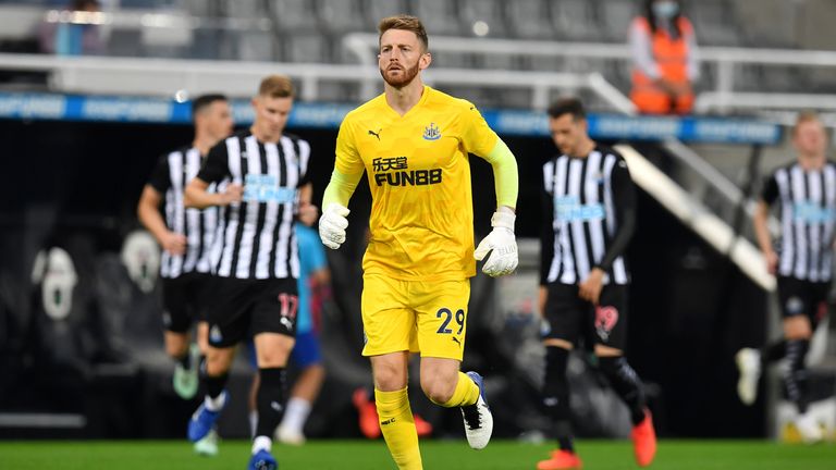 Mark Gillespie's last Newcastle appearance came in the Carabao Cup in 2020