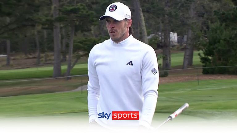 Gareth Bale in action at the Pebble Beach Pro-Am