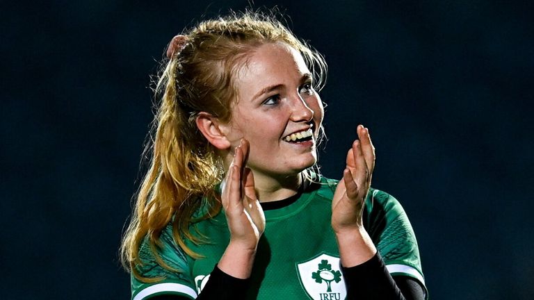 Dublin , Ireland - 20 November 2021; Kathryn Dane of Ireland after the Autumn Test Series match between Ireland and Japan at the RDS Arena in Dublin. (Photo By Harry Murphy/Sportsfile via Getty Images)
