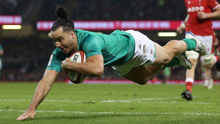 James Lowe faced Wales in six Nations Opener for Ireland