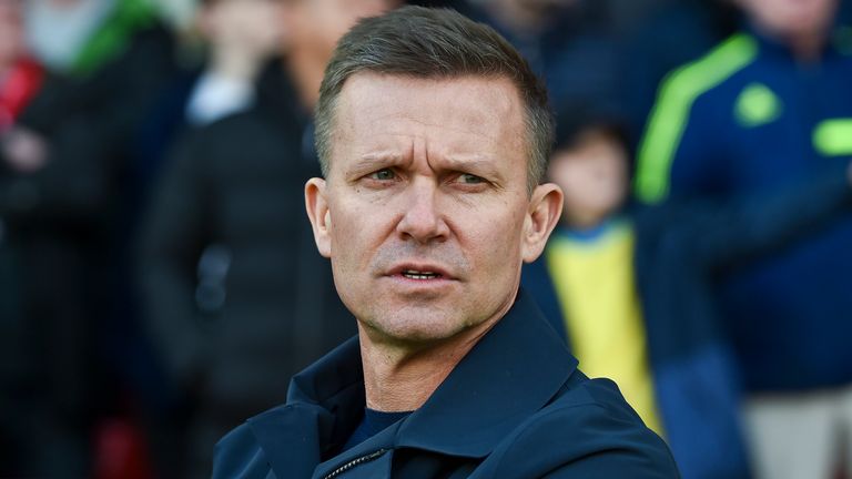 El entrenador en jefe de Leeds United, Jesse Marsch, antes del partido en Nottingham Forest