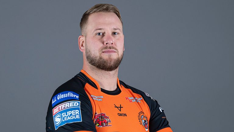 Picture by Allan McKenzie/SWpix.com - 16/12/2022 - Rugby League - Super League - Castleford Tigers Media Day 2023 - The Mend-A-Hose Jungle, Castleford, England - Joe Westerman.