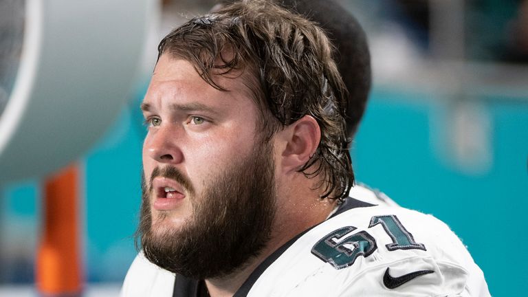 Philadelphia Eagles guard Josh Sills has been placed on the NFL commissioner's exempt list