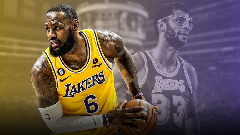 33 KAREEM ABDUL-JABBAR Los Angeles Lakers NBA Center White