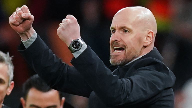 Erik ten Hag described Man Utd's win against Barcelona as his "biggest ever" since being at the club