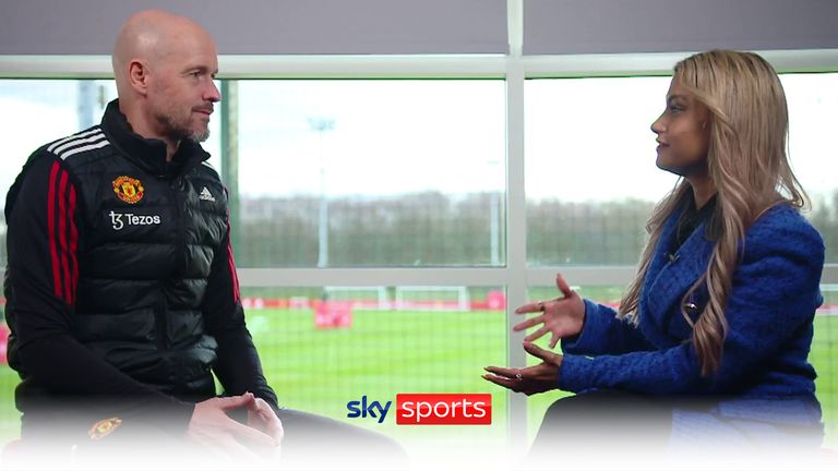 Melissa Reddy talks to Manchester United manager Erik ten Hag.