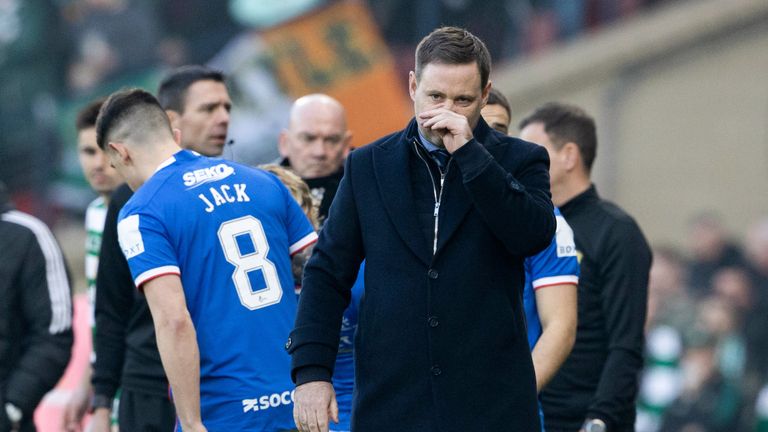 The defeat is Michael Beale's first as Rangers boss