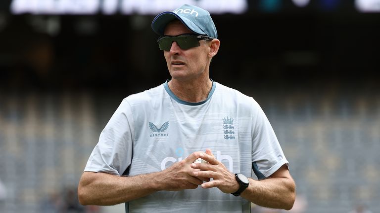 Mike Hussey during his spell as an England assistant coach