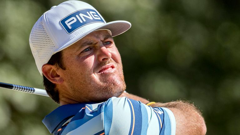 Mito Pereira, of Chile, hits off the 12th tee during the final round of the CJ Cup golf tournament Sunday, Oct. 23, 2022, in Ridgeland, S.C. (AP Photo/Stephen B. Morton) 